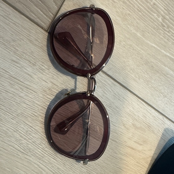 Miu Miu Elegant Burgundy Sunglasses